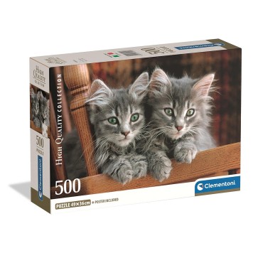 Cat 500-piece Compact puzzle Clementoni