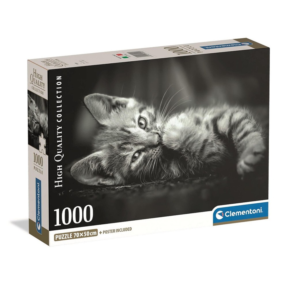Animals Dark Cat 1000-piece Puzzle Clementoni