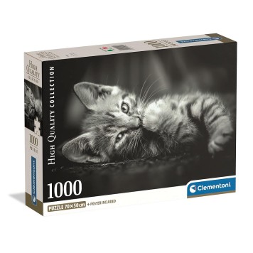 Animals Dark Cat 1000-piece Puzzle Clementoni