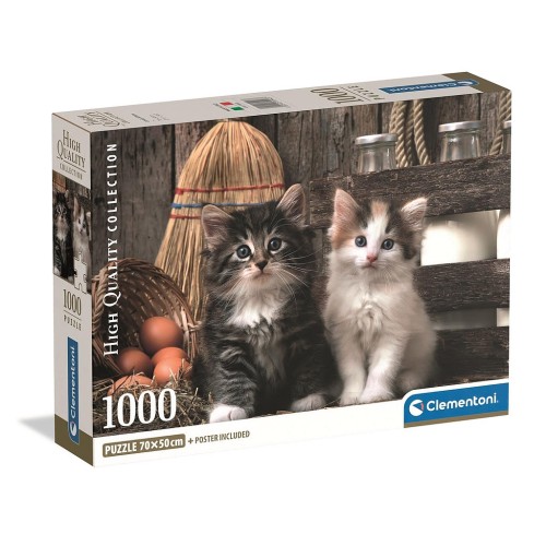Animals Lovely Cat 1000-piece Puzzle Clementoni