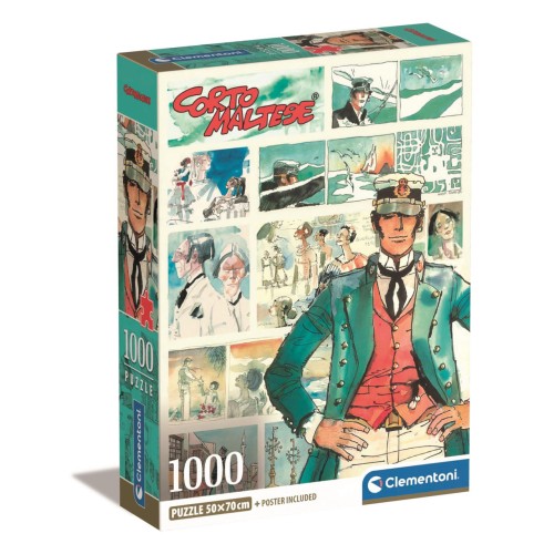 Anime Watercolors of Time Corto Maltese 1000-piece Compact puzzle Clementoni
