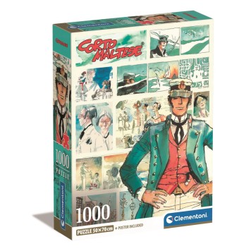 Anime Watercolors of Time Corto Maltese 1000-piece Compact puzzle Clementoni
