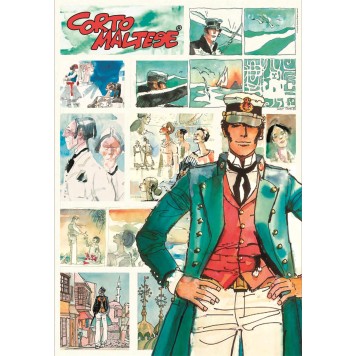 Anime Watercolors of Time Corto Maltese 1000-piece Compact puzzle Clementoni