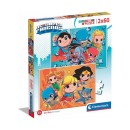 Jusice League Mini Friends DC Super Hero 2x60 pcs puzzle Clementoni