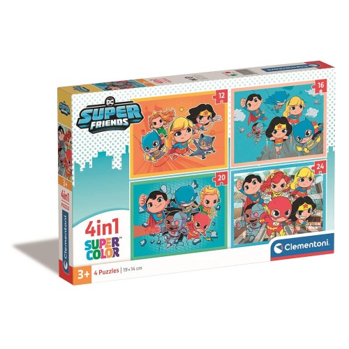 Jusice League Mini-mates DC Super Hero 4-in-1 Puzzle Clementoni