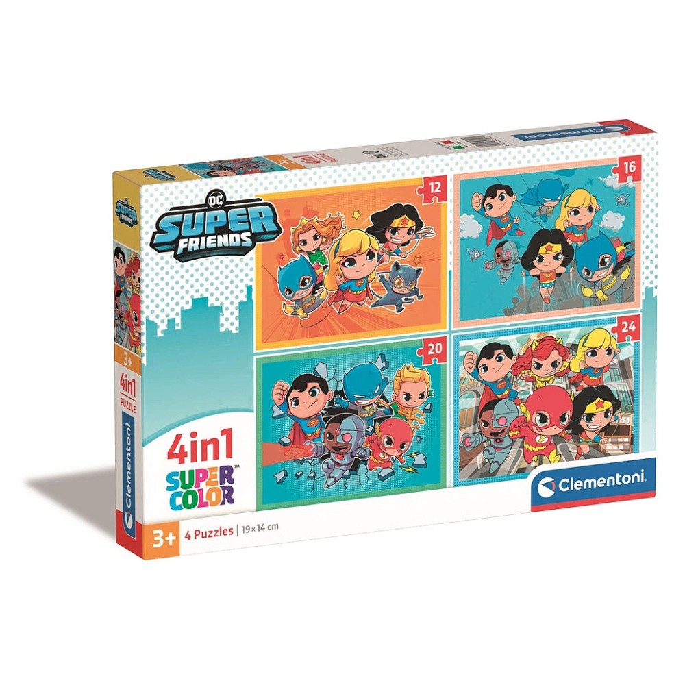 Jusice League Mini-mates DC Super Hero 4-in-1 Puzzle Clementoni