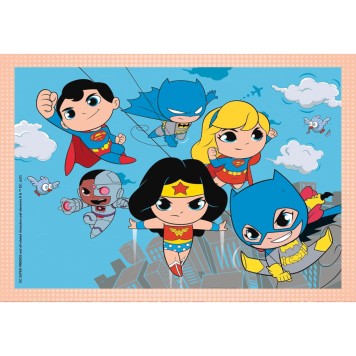 Jusice League Mini-mates DC Super Hero 4-in-1 Puzzle Clementoni