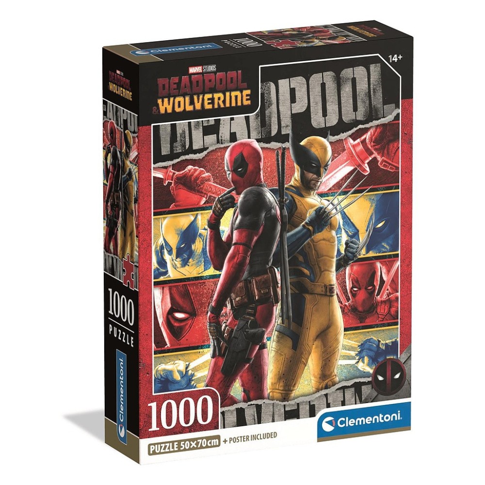 Deadpool Wolverine & 1000-piece Compact puzzle Clementoni