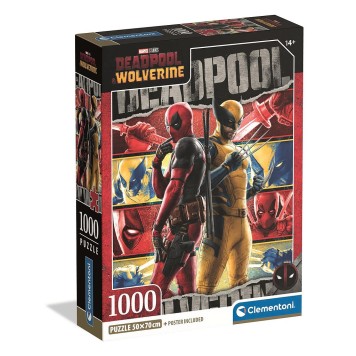 Deadpool Wolverine & 1000-piece Compact puzzle Clementoni