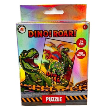 Dinosaur Roar holographic mini puzzle, 35-piece