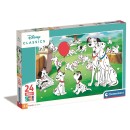 Disney 101 kiskutya Puppy Parade 24 db-os maxi puzzle Clementoni