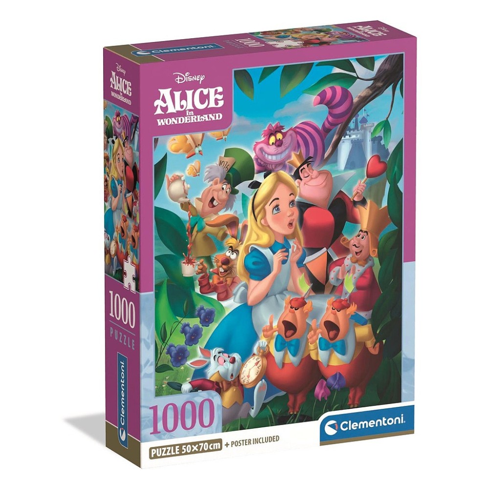 Disney Classics Disney Alice in Wonderland 1000-piece Compact Puzzle Clementoni