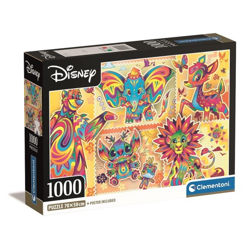 Disney Classics Boho Style 1000-piece Compact Puzzle Clementoni