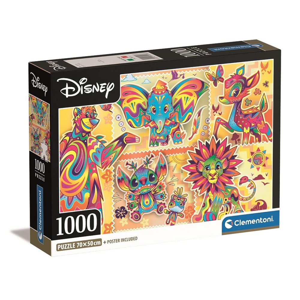 Disney Classics Boho Style 1000-piece Compact Puzzle Clementoni