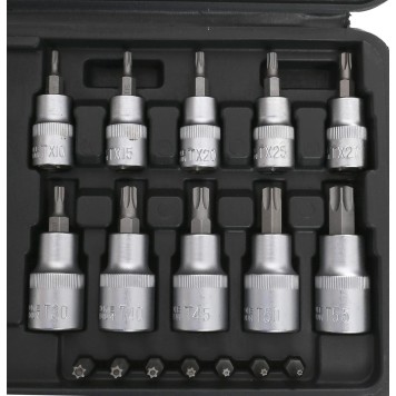 Zestaw Bitów i Nasadek Torx 30cz. KD10242