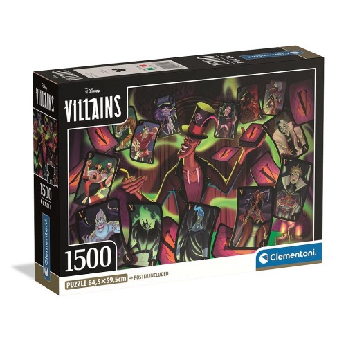 Disney Villains Cards 1500 pcs Compact Puzzle Clementoni