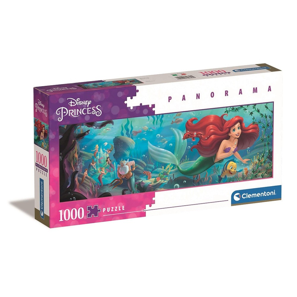 Disney Princess Ariel 1000-piece panoramic puzzle Clementoni