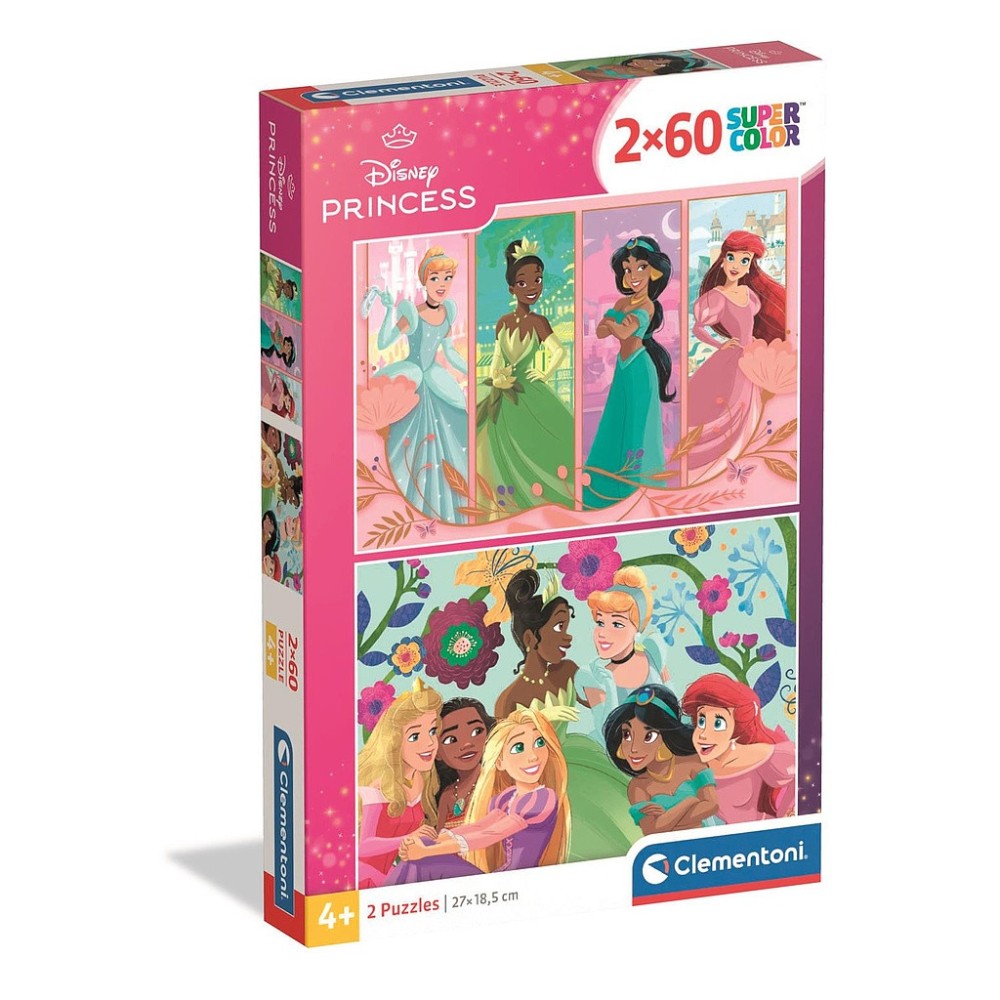Disney Princess 2x60-piece puzzle Clementoni