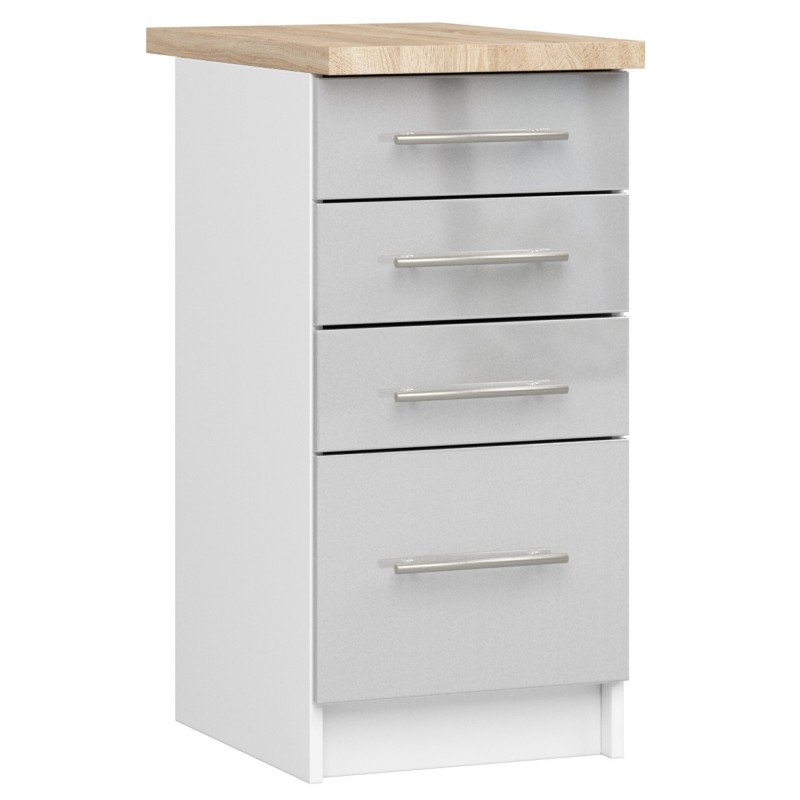 Szafka OLIWIA S40 SZ4 + BLAT BIAŁA / METALIK POŁYSK Szafka OLIWIA S40 SZ4 + BLAT BIAŁA / METALIK POŁYSK