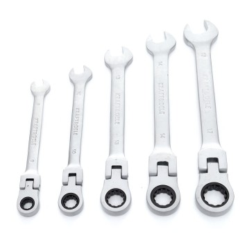 Klucze Płasko Oczkowe KD10105 z Grzechotkami Łamane