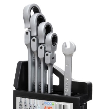 Klucze Płasko Oczkowe KD10105 z Grzechotkami Łamane