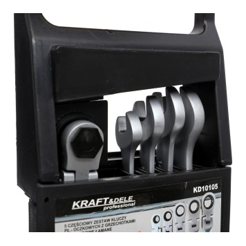 Klucze Płasko Oczkowe KD10105 z Grzechotkami Łamane