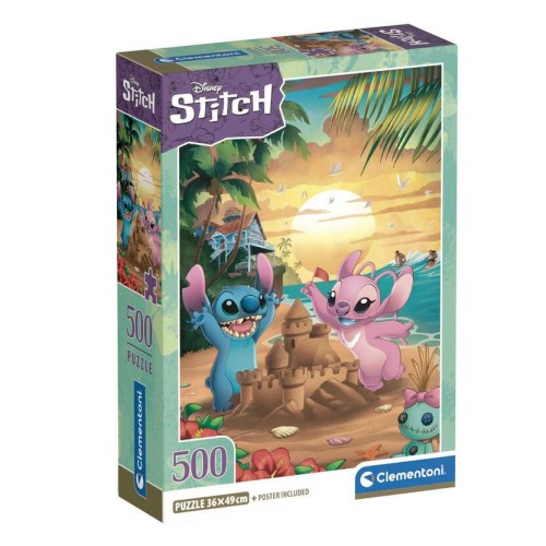 Disney Lilo and Stitch Beach 500-piece Clementoni puzzle