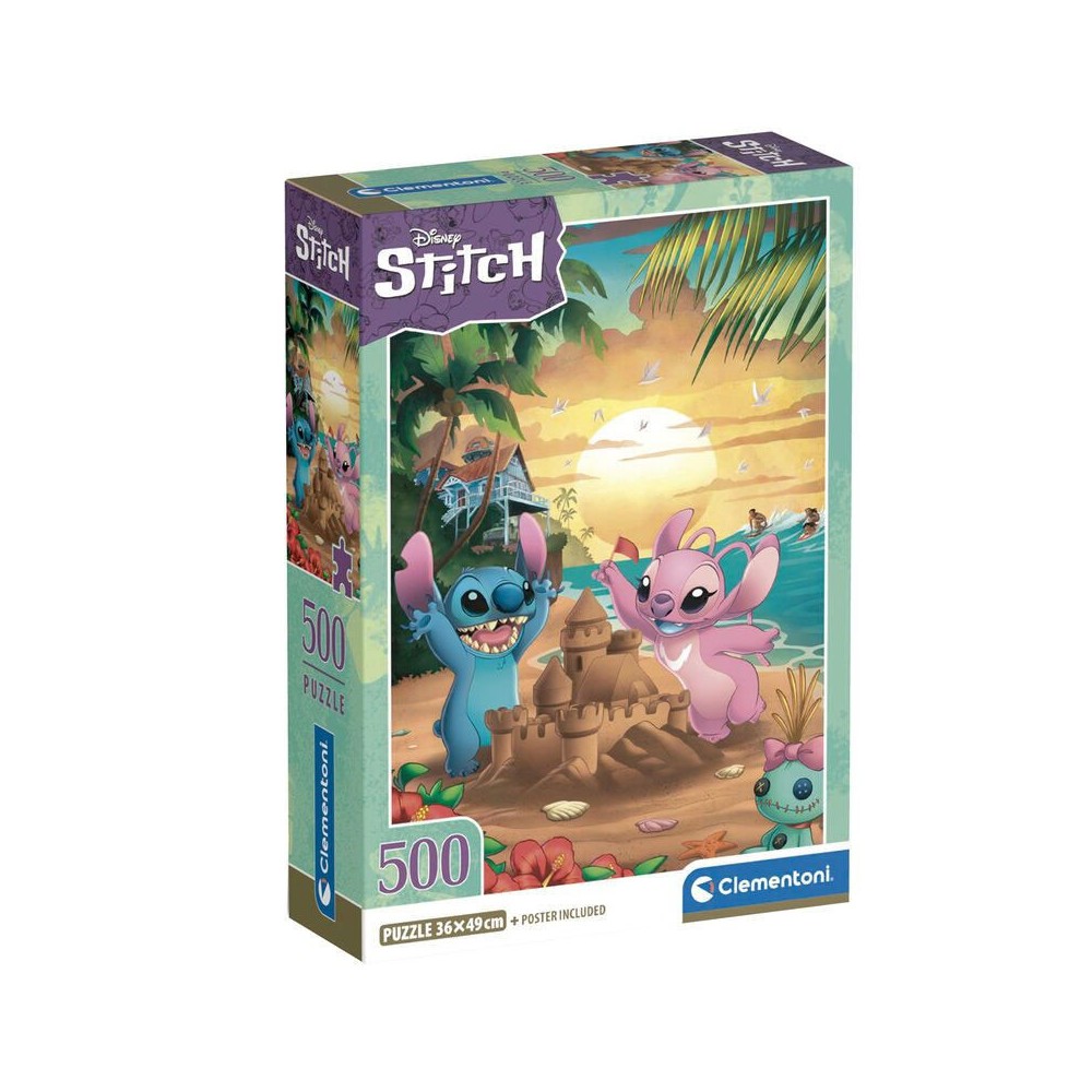 Disney Lilo and Stitch Beach 500-piece Clementoni puzzle