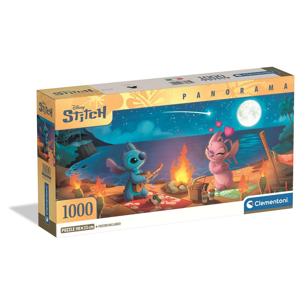 Disney Lilo and Stitch 1000-piece Panorama Compact Puzzle Clementoni
