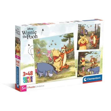 Disney Winnie the Pooh 3x48 pcs puzzle Clementoni