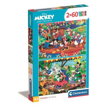 Disney Mickey  Orchestra 2x60 piece puzzle Clementoni