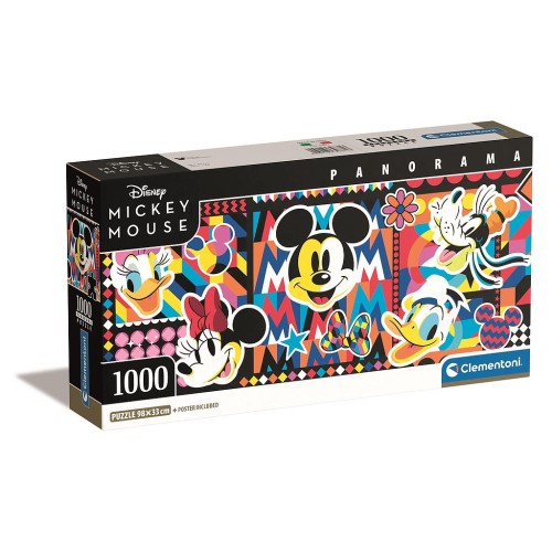 Disney Mickey Pop Art 1000-piece panorama Compact puzzle Clementoni