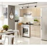 Szafka OLIWIA S60 2D + BLAT BIAŁA / CAPPUCCINO POŁYSK