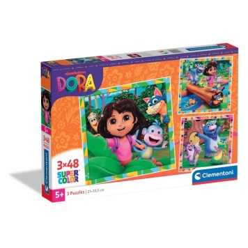 Dora the Explorer Jungle Quest Clementoni 3x48 Piece Puzzle