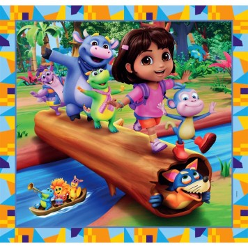 Dora the Explorer Jungle Quest Clementoni 3x48 Piece Puzzle