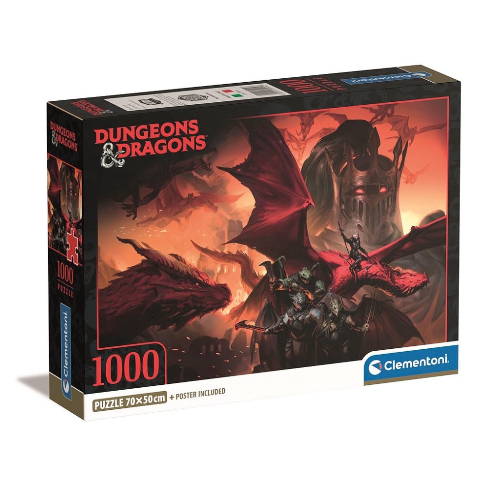 Dungeons & Dragons Riders of Flame 1000 pcs Compact puzzle Clementoni