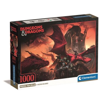 Dungeons & Dragons Riders of Flame 1000 pcs Compact puzzle Clementoni