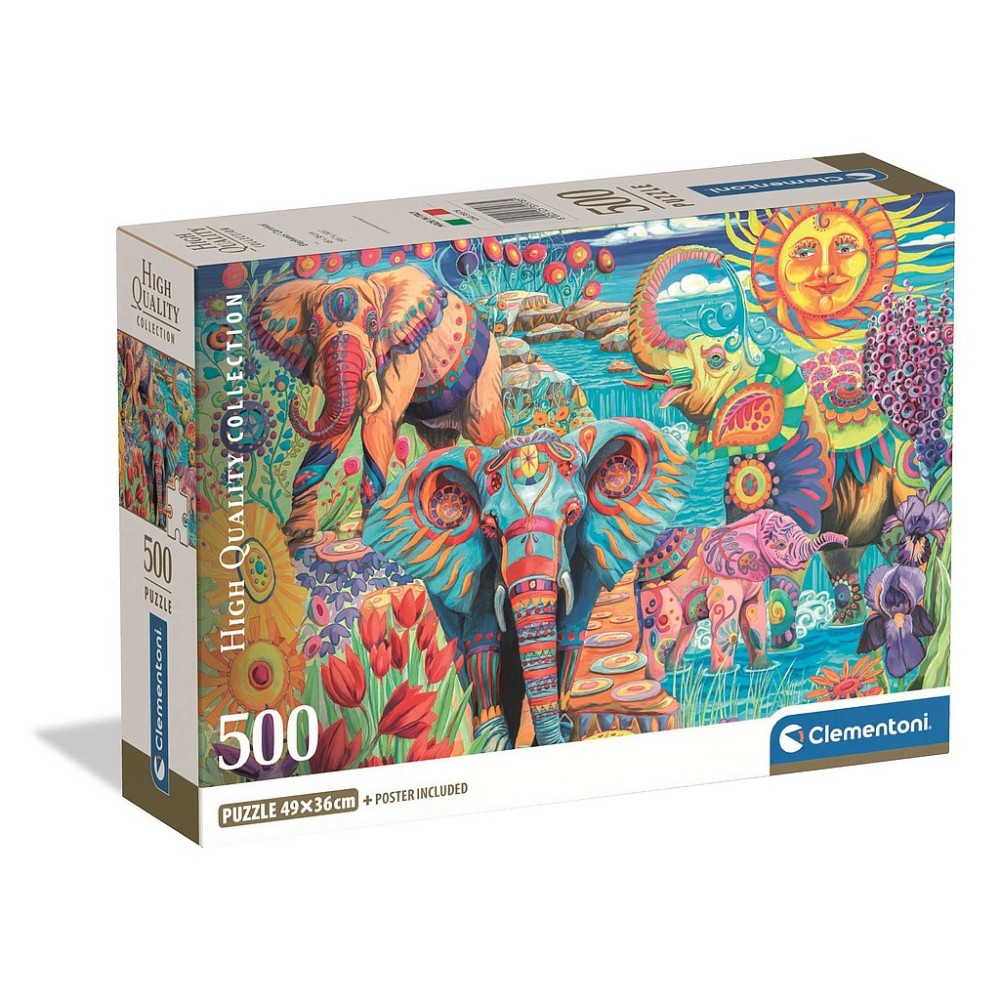 Animals Carnival Elephant 500-piece Compact puzzle Clementoni