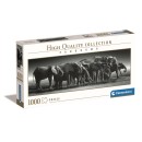 Elephant Herd of Giants 1000-piece panorama puzzle Clementoni