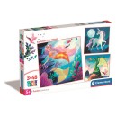 Unicorn Magic Fantastic Creatures 3x48 pcs Puzzle Clementoni