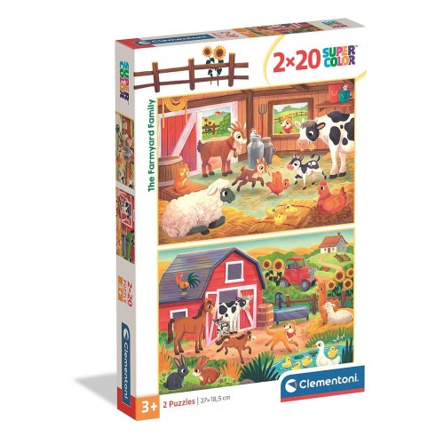Farm  Family 2x20 pieces puzzle Clementoni