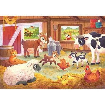 Farm  Family 2x20 pieces puzzle Clementoni