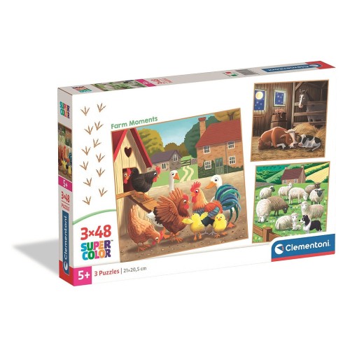Farm  Moments 3x48 piece puzzle Clementoni