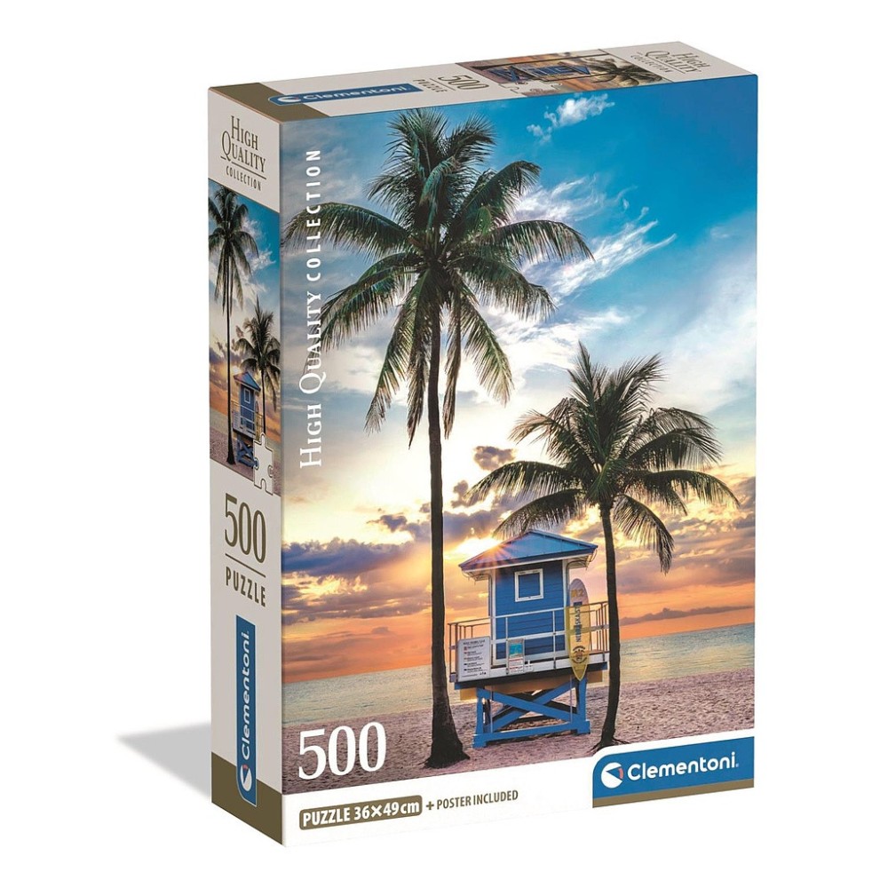 Cities Miami Beach Florida 500-piece Compact puzzle Clementoni