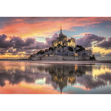 Cities Mont-Saint Michel France 1000 piece Compact puzzle Clementoni