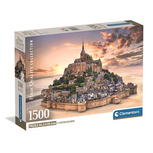 Cities Mont-Saint Michel France 1500-piece puzzle Clementoni