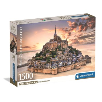 Cities Mont-Saint Michel France 1500-piece puzzle Clementoni