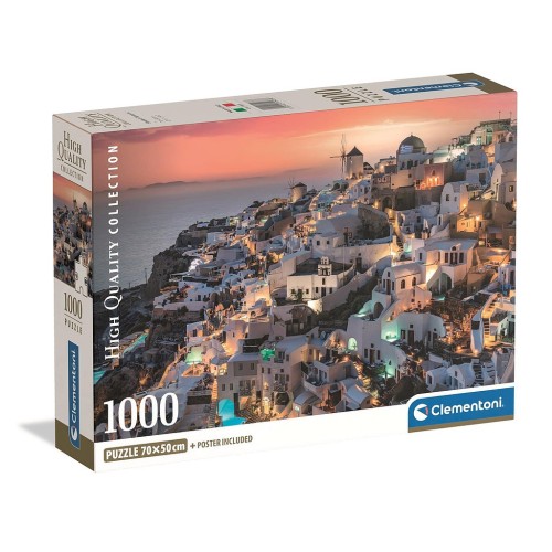 Cities Santorini Greece 1000 pcs Compact puzzle Clementoni