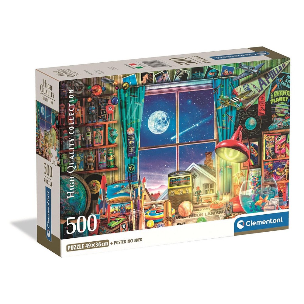 Colour To the Moon Children's Room 500-piece Compact Puzzle Clementoni