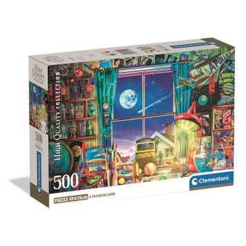 Colour To the Moon Children's Room 500-piece Compact Puzzle Clementoni